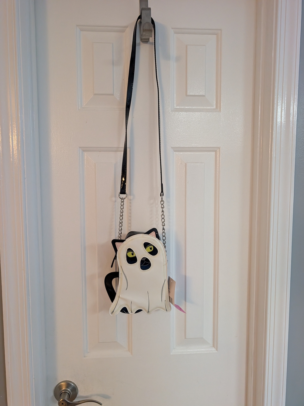 NWT Betsey Johnson Halloween Cat Ghost Crossbody Bag - Glow In the Dark